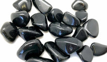 Load image into Gallery viewer, Adjustable Black Obsidian Necklace (Tumbled)
