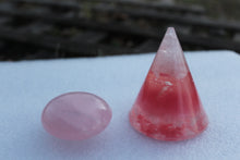 Load image into Gallery viewer, Rose Quartz LOVE  Pyramid Cone Orgonite
