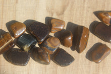 Load image into Gallery viewer, Tigers Eye Pieces (Tumbled)

